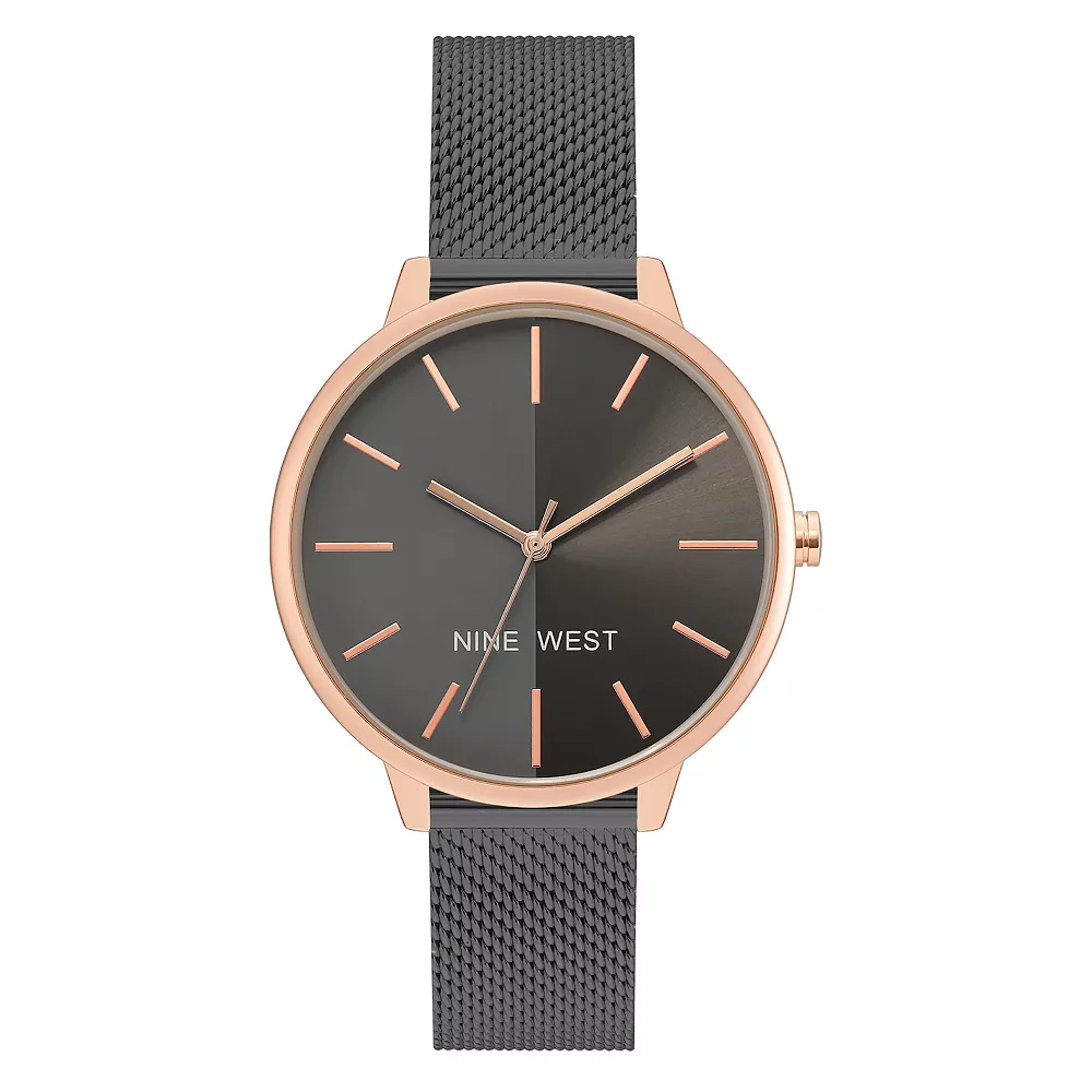 Nine West Women's Two Tone Mesh Watch 4 Nine West Women's Two Tone Mesh Watch - Image 2