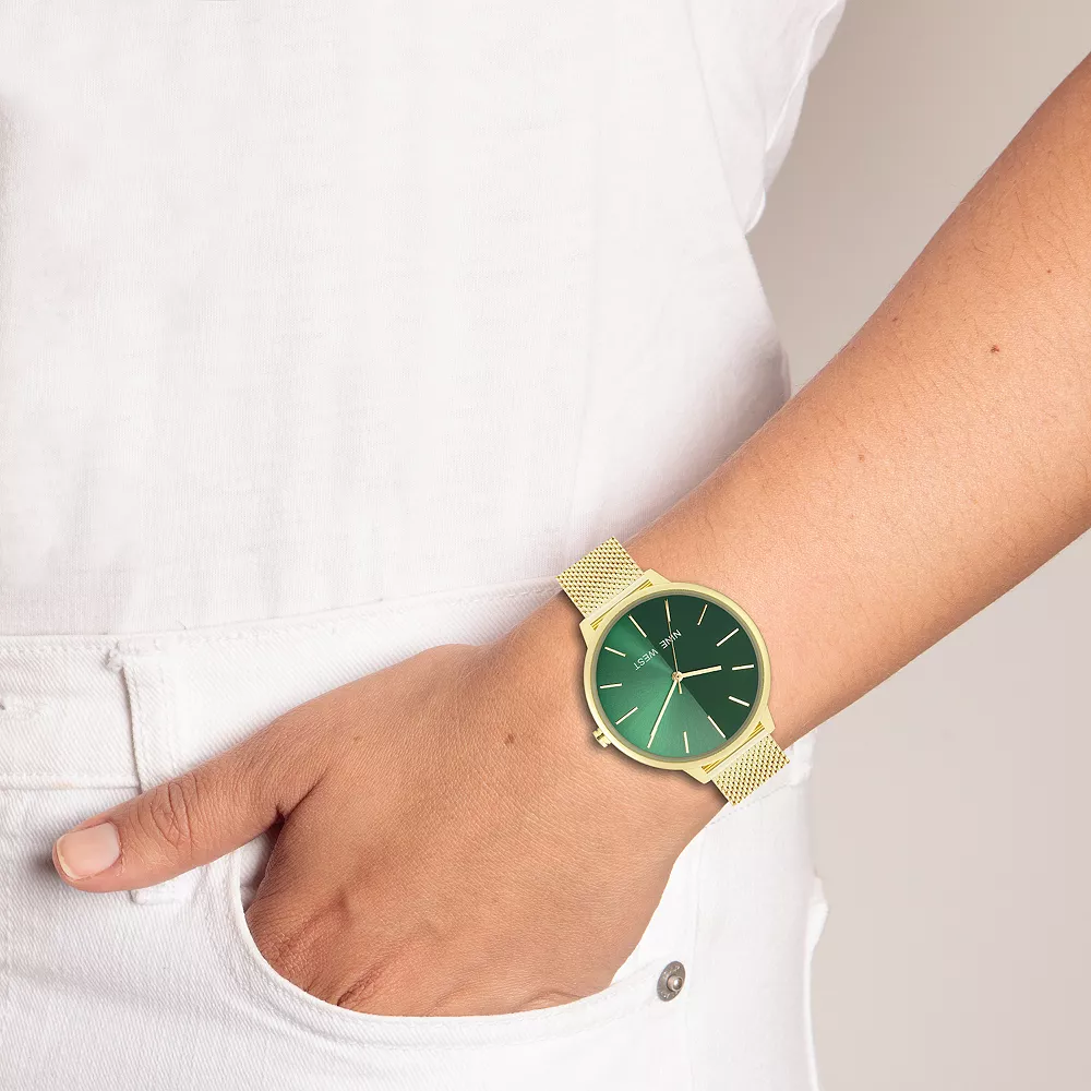 Nine West Women's Split Dial Mesh Watch 10 Nine West Women's Split Dial Mesh Watch - Image 8