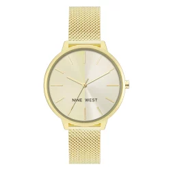 Nine West Women's Split Dial Mesh Watch