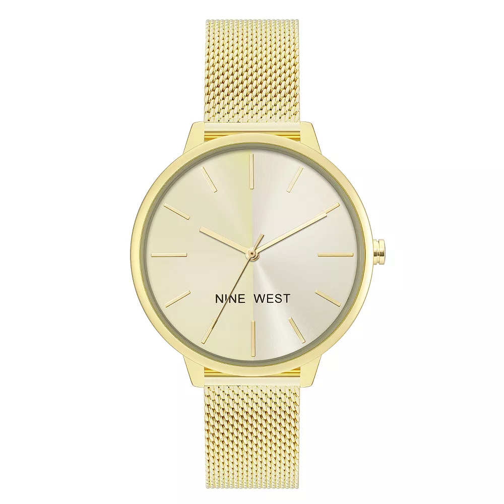 Nine West Women's Split Dial Mesh Watch 3 Nine West Women's Split Dial Mesh Watch