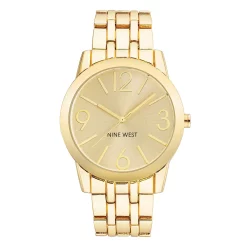 Nine West Women's Gold-Tone Dress Watch