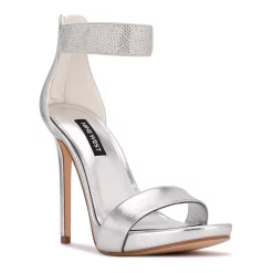 Nine West Utell Women's Rhinestone High Heel Dress Sandals 12 Nine West Utell Women's Rhinestone High Heel Dress Sandals -Nine West shop 5883719 Silver