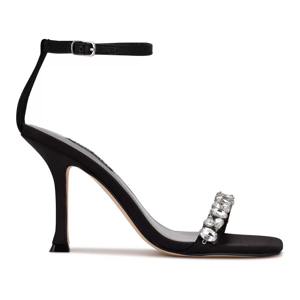Nine West Yazmin Women's Rhinestone High Heel Dress Sandals 6 Nine West Yazmin Women's Rhinestone High Heel Dress Sandals - Image 4