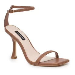 Nine West Yess Women's Leather Heeled Sandals 16 Nine West Yess Women's Leather Heeled Sandals -Nine West shop 5883723 Brown Leather