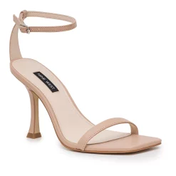 Nine West Yess Women's Leather Heeled Sandals 19 Nine West Yess Women's Leather Heeled Sandals -Nine West shop 5883723 Light Natural Leather