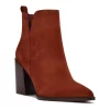 Nine West Birds Women's Suede Ankle Boots 2 Nine West Birds Women's Suede Ankle Boots -Nine West shop 5892023 Dark Cognac Suede