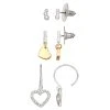 Nine West Silver Tone Heart Trio Earring Set -Nine West shop 5893022