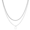 Nine West Silver Tone Double Row Pendant Necklace -Nine West shop 5893121