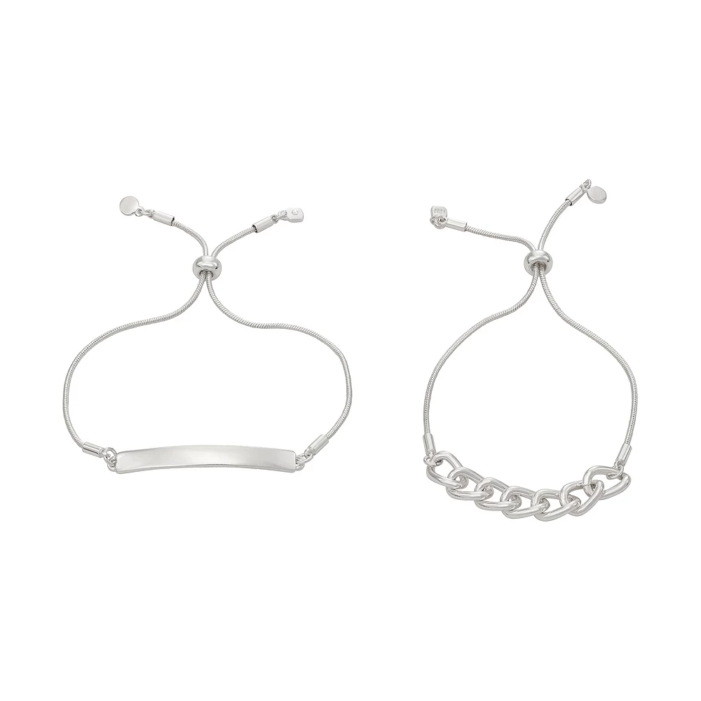 Nine West Silver Tone Friendship Bracelets 3 Nine West Silver Tone Friendship Bracelets