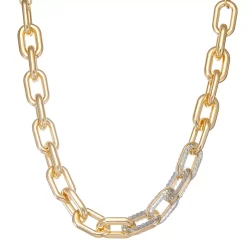 Nine West Gold Tone Link Collar Necklace