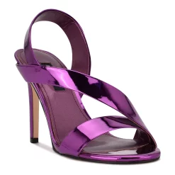 Nine West Itzel Women's Dress Sandals -Nine West shop 5899836 Purple Mirror Metallic