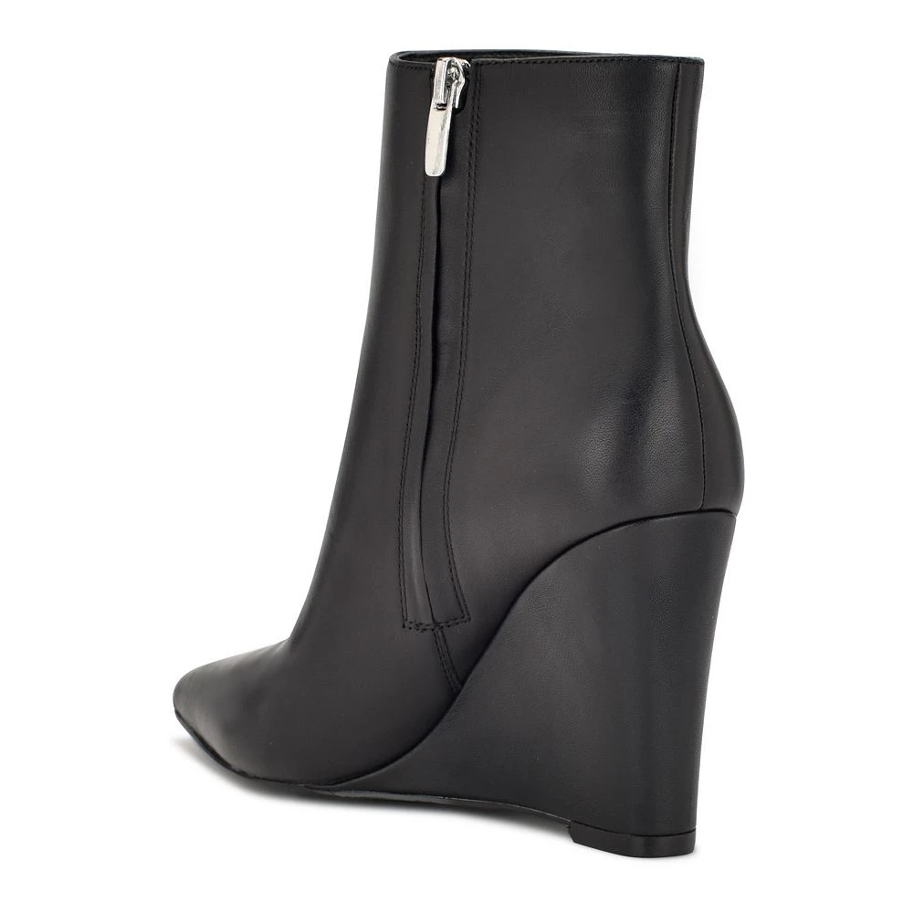 Nine West Paes Women's Leather Wedge Booties 9 Nine West Paes Women's Leather Wedge Booties - Image 7