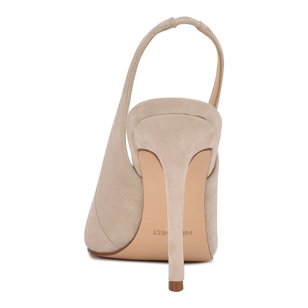 Nine West Feather Women's Suede Sling Back Pumps 7 Nine West Feather Women's Suede Sling Back Pumps - Image 5