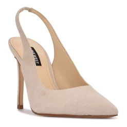 Nine West Feather Women's Suede Sling Back Pumps
