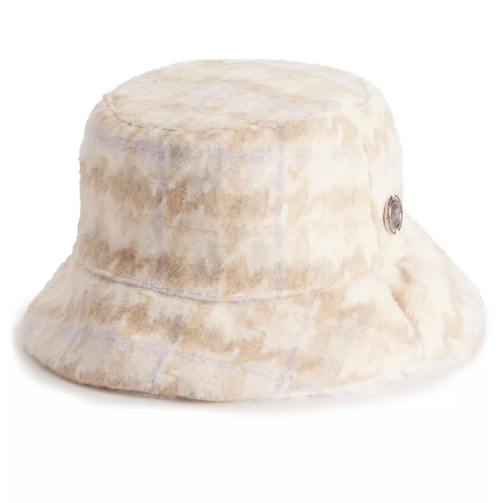 Women's Nine West Reversible Houndstooth Faux Fur Bucket Hat 3 Women's Nine West Reversible Houndstooth Faux Fur Bucket Hat