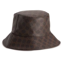 Women's Nine West Vegan Leather Lattice Pattern Bucket Hat