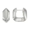 Nine West Silver Tone Round Huggie Hoop Earrings