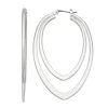 Nine West Silver Tone Teardrop Hoop Earrings -Nine West shop 5928744