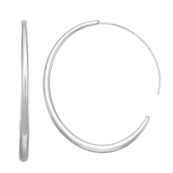 Nine West Silver Tone Oval Hoop Earrings