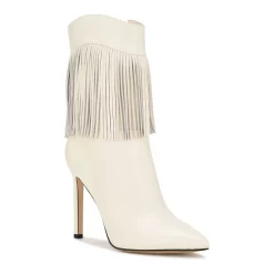Nine West Tries Women's Fringe Ankle Boots 8 Nine West Tries Women's Fringe Ankle Boots -Nine West shop 5947183 Cream