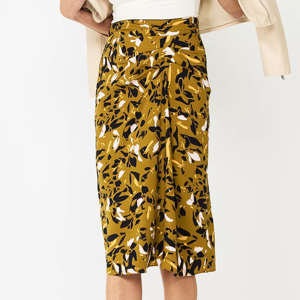 Women's Nine West Side Ruched Midi Skirt 6 Women's Nine West Side Ruched Midi Skirt - Image 4