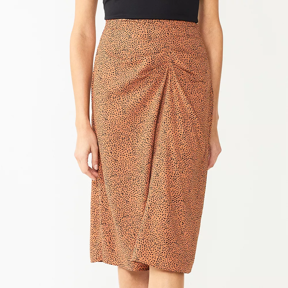 Women's Nine West Side Ruched Midi Skirt 7 Women's Nine West Side Ruched Midi Skirt - Image 5