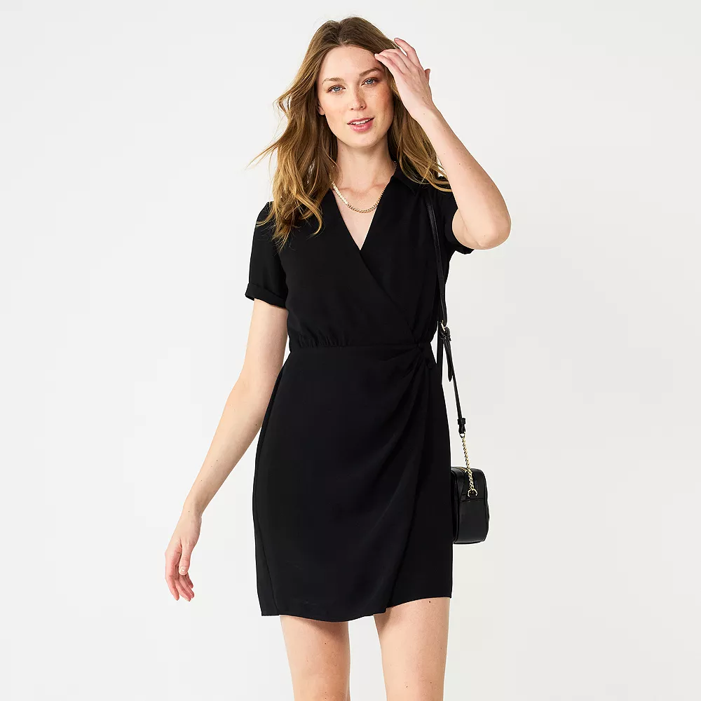 Women's Nine West Surplice Shirt Dress 4 Women's Nine West Surplice Shirt Dress - Image 2