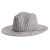 Women's Nine West Ribbed Knit Packable Panama Hat 1 Women's Nine West Ribbed Knit Packable Panama Hat -Nine West shop 6004033 Gray