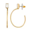 Nine West Gold Tone Crystal Baguette C-Hoop Earrings -Nine West shop 6015493