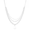 Nine West Silver Tone Three Row Hexagon Pendant Necklace 1 Nine West Silver Tone Three Row Hexagon Pendant Necklace -Nine West shop 6015621