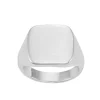 Nine West Silver Tone Cushion Signet Ring -Nine West shop 6015625