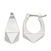Nine West Silver Tone Geometric Hoop Earrings 1 Nine West Silver Tone Geometric Hoop Earrings -Nine West shop 6015628
