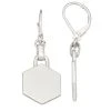 Nine West Silver Tone Hexagon Drop Earrings -Nine West shop 6015634
