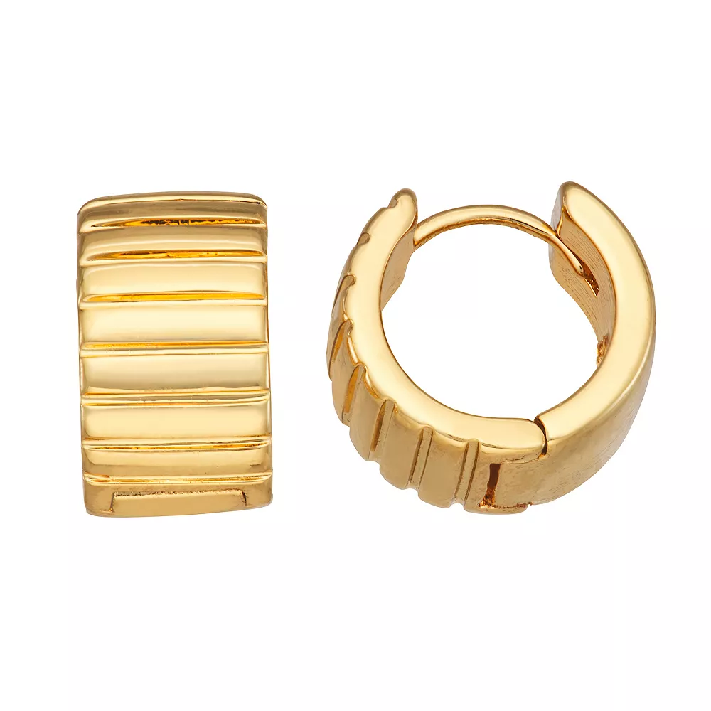 Nine West Gold Tone Huggie Earrings 3 Nine West Gold Tone Huggie Earrings