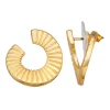 Nine West Gold Tone Front-to-Back Open Circle Stud Earrings -Nine West shop 6015704