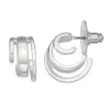 Nine West Silver Tone Three Row Hoop Earrings 2 Nine West Silver Tone Three Row Hoop Earrings -Nine West shop 6016015