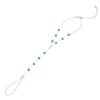 Nine West Silver Tone Aqua Beaded Hand Chain 1 Nine West Silver Tone Aqua Beaded Hand Chain -Nine West shop 6016772