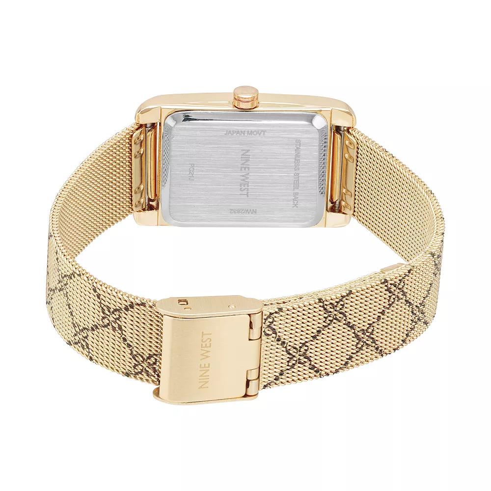 Nine West Women's Silver Tone Metal Mesh Watch 6 Nine West Women's Silver Tone Metal Mesh Watch - Image 4