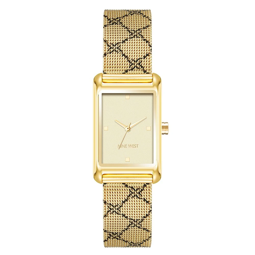 Nine West Women's Silver Tone Metal Mesh Watch 5 Nine West Women's Silver Tone Metal Mesh Watch - Image 3
