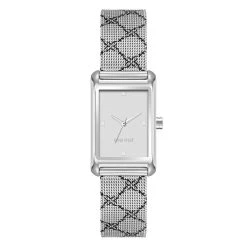 Nine West Women's Silver Tone Metal Mesh Watch