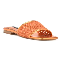 Nine West Mends Women's Slide Sandals 11 Nine West Mends Women's Slide Sandals -Nine West shop 6038514 Orange Multi