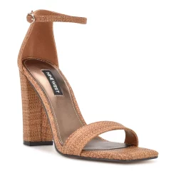 Nine West Marrie Women's Block Heel Dress Sandals 12 Nine West Marrie Women's Block Heel Dress Sandals -Nine West shop 6097981 Brown Woven Multi