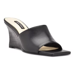 Nine West Rovah Women's Wedge Sandals -Nine West shop 6097985 Black