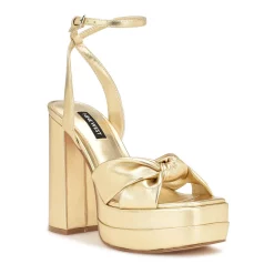 Nine West Vivid Women's Platform Dress Sandals 10 Nine West Vivid Women's Platform Dress Sandals -Nine West shop 6098036 Gold