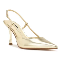 Nine West Peni Pointy Toe Women's Slingback Dress Pumps 10 Nine West Peni Pointy Toe Women's Slingback Dress Pumps -Nine West shop 6102003 Gold