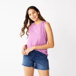 Nine West Essential Easy High-Neck Tank -Nine West shop 6171805 Lavender Mauve