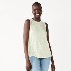 Nine West Essential Easy High-Neck Tank -Nine West shop 6171805 Sage Wood Diagonal