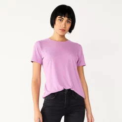 Women's Nine West Essential Crewneck Tee 12 Women's Nine West Essential Crewneck Tee -Nine West shop 6172706 Lupine Lilac Rib